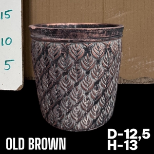 Keramiek Pot D Brown H13 D12.5
