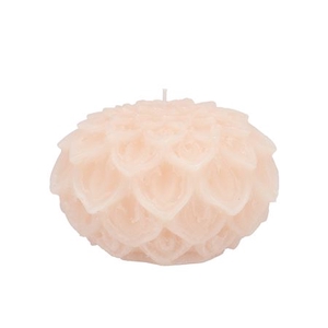 CANDLE DAHLIA IVORY 12X8CM