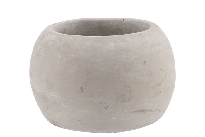 Concrete Pot Sphere Shaded 16x12cm