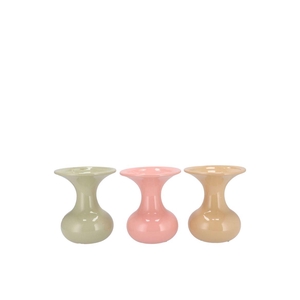 Mia Dreamy Pastel Mix Vase Trumpet Ass 12x12x16cm Nm