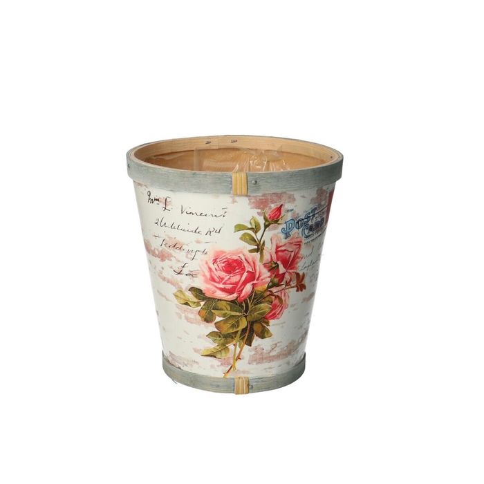 <h4>Wood Rose pot d13*14cm</h4>