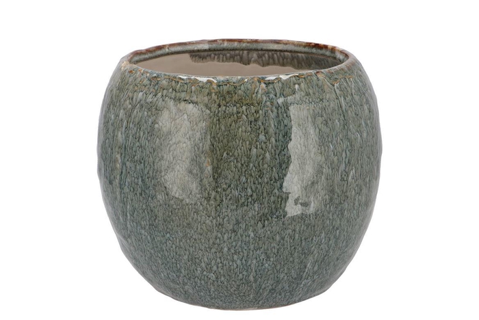 <h4>Iron Stone Blue Ball Pot 20x20x16cm Nm</h4>