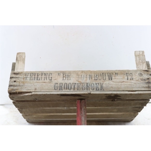 Crate Wooden Coaliflower 60x23x21