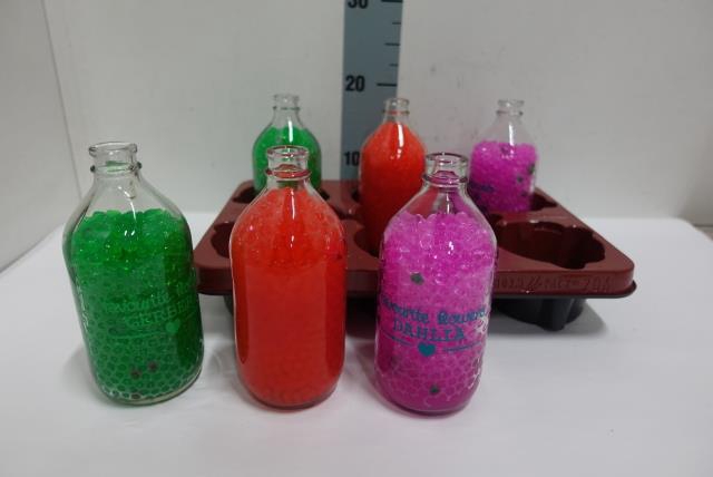 GLAS FLES DIV KLEUR