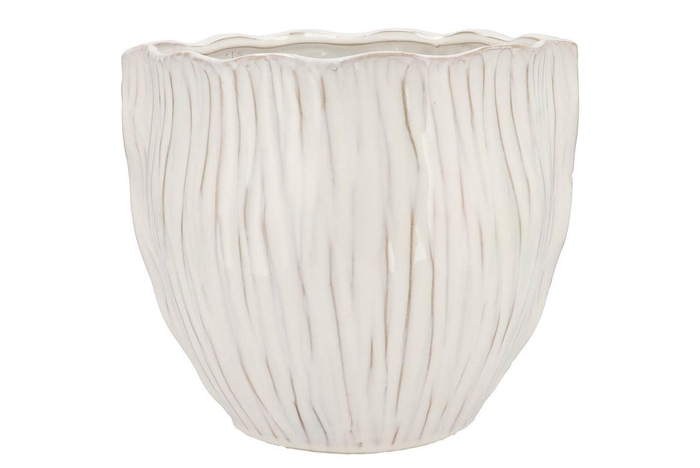 <h4>Lima White Pot Round 29x29x25cm Nm</h4>