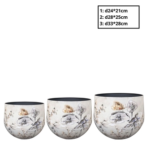 Metal Moonlight pot S/3 d33*28cm