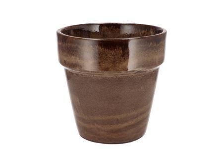 <h4>Ebbi Moss Brown Pot Glaze 17x17cm Nm</h4>