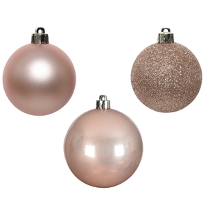 Christmas bauble Ball plastic  60mm x10 ass.