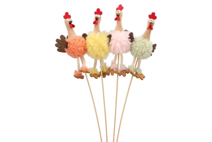 Pick Easter Fluffy Chicken Legs Color Ass P/1 50x6
