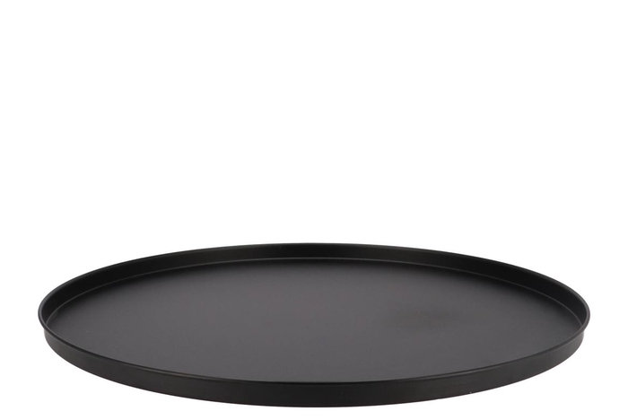 <h4>Coaster Black Tray Metal 46x46x2cm</h4>