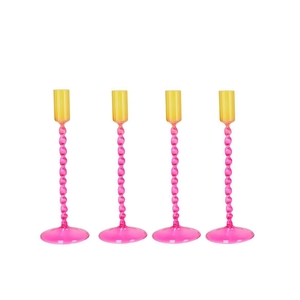 Jules Dutch Pink Candle Holder Ass 9x20cm