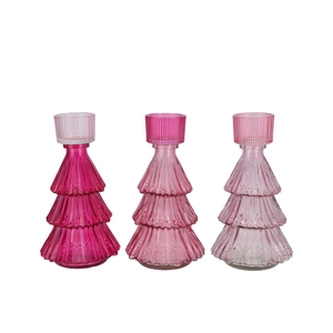 Jazz Jolly Pink T-light X-mas Tree Ass 11x20cm