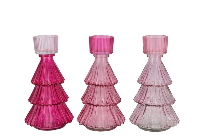 <h4>Jazz Jolly Pink T-light X-mas Tree Ass 11x20cm</h4>