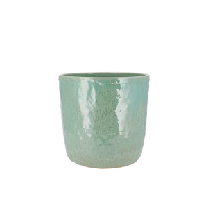 Iron Stone Aqua Green Pot 12x12x11cm