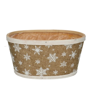 Christmas Wood Snowflake tray 22*18*11cm