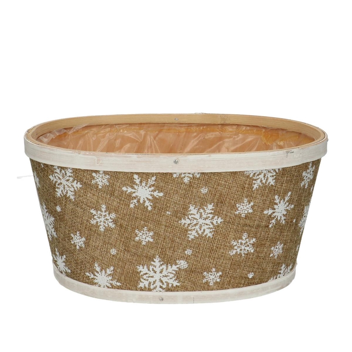 <h4>Kerst Hout Snowflake bak 22*18*11cm</h4>