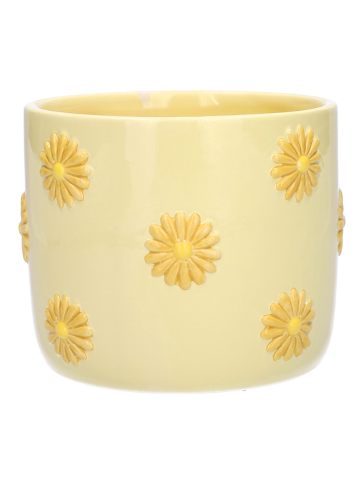 <h4>DF03-665800347 - Pot Daisy 3D d13.5/14.3xh11.5 yellow</h4>