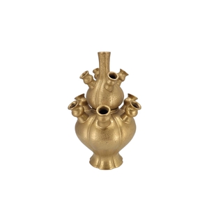Rotterdam Gold Vase Set Tulip 25x25x36cm Nm