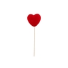 Stick-in Heart Flock Red 15x7x70cm Set Of 4