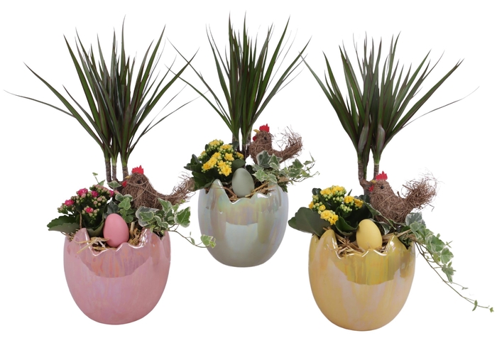 <h4>Easter Arr. Indoor Ceramic Egg Pearl Glazed Ø18cm 3PP</h4>