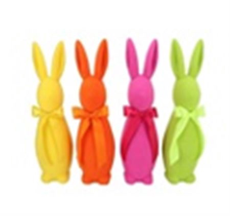 <h4>Easter Flock Dutch Orange Bunny Bow Ass 10x10x31cm</h4>