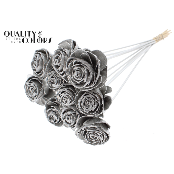 <h4>Shola Beauty Rose 6cm on stem Platina</h4>