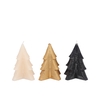 Candle Frosty Pine Tree Black Mix 9x12cm Ass