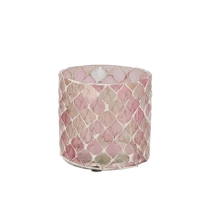 Glowing Mosaic Pink Mix T-lights 8x8cm