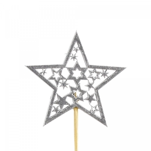 Kerst bijsteker 20cm Ster 6cm