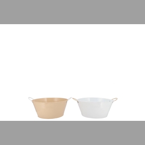 Zinc Basic White/sand Ears Bowl 20x10cm