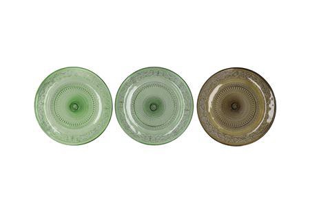 <h4>Dayah Summer Green Mix Glass Plate 23x2cm Ass P/1</h4>