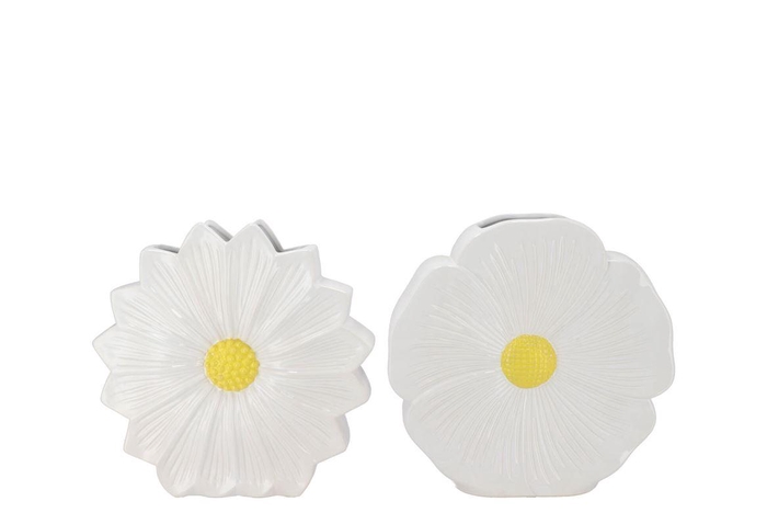 <h4>Bloom White Vase Daisy Ass 30x9x30cm</h4>