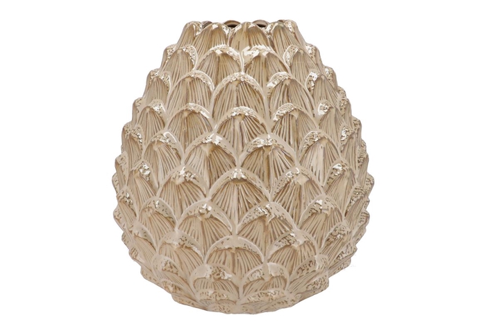 <h4>Mika Cozy Sand Vase Pinecone Edge 34x37cm</h4>