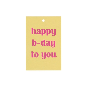 Gift Bouquet Card Happy B-day Yellow 6x9cm P/25