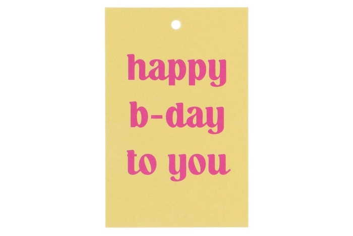 <h4>Gift Bouquet Card Happy B-day Yellow 6x9cm P/25</h4>