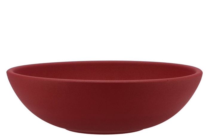 Vinci Red Velvet Bowl Low 30x9cm