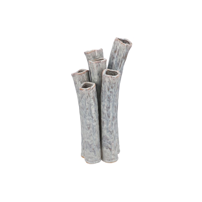 <h4>Inga Barrier Grey Vase Tube Active Glaze 18x16x39cm</h4>