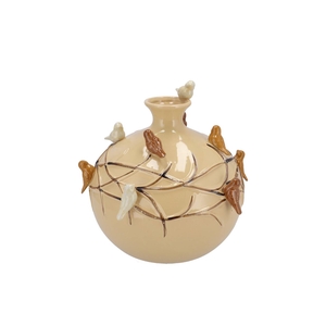 Bird Vase Tube Sand 23x23x23cm