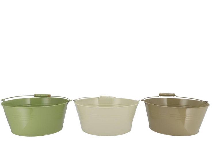 Zinc Summer Green Mix Basic Bowl Ass 34x14x30cm