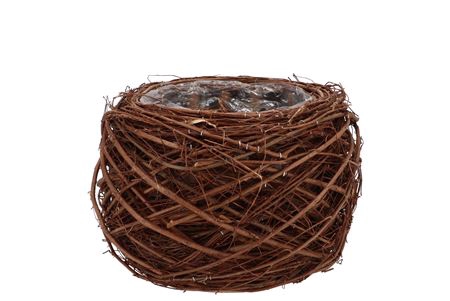 <h4>Nature Elm Branch Brown Planter With Bottom 14x10c</h4>