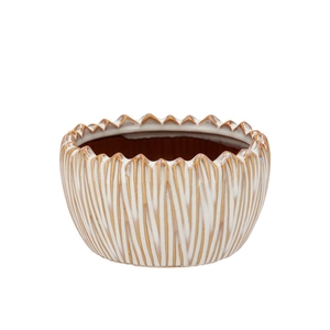 Ella White Pot Round 16x16x9cm