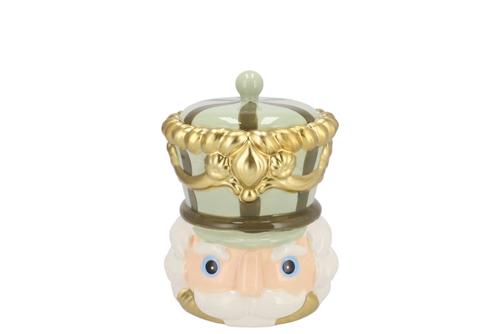<h4>Candy Nutcracker Green Jar 12x12x15cm Nm</h4>