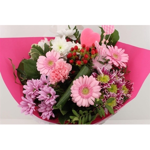 Boeket Germini Roze Valentijn