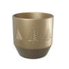Ceramic orchidpot white/gold ES12