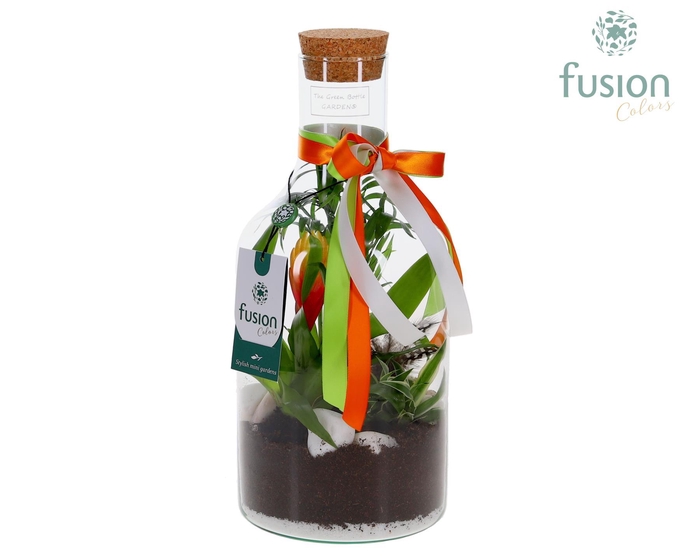 <h4>Green Bottle Fles Small met Pasen arrangement</h4>