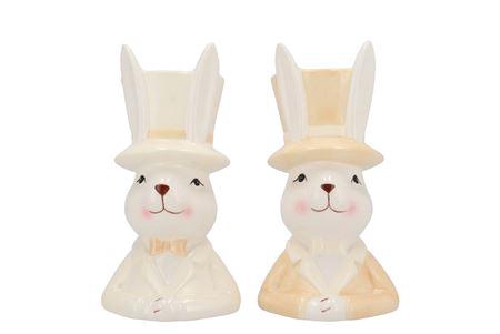 <h4>Easter Ceramic Natural Brown Mix Bunny Hat Ass 11x</h4>