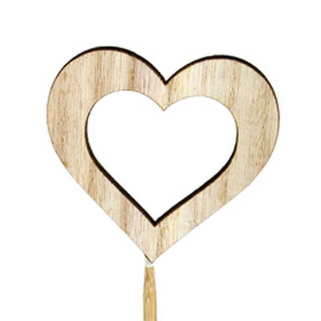 <h4>Pick heart open wood 6,5x7cm+50cm stick</h4>