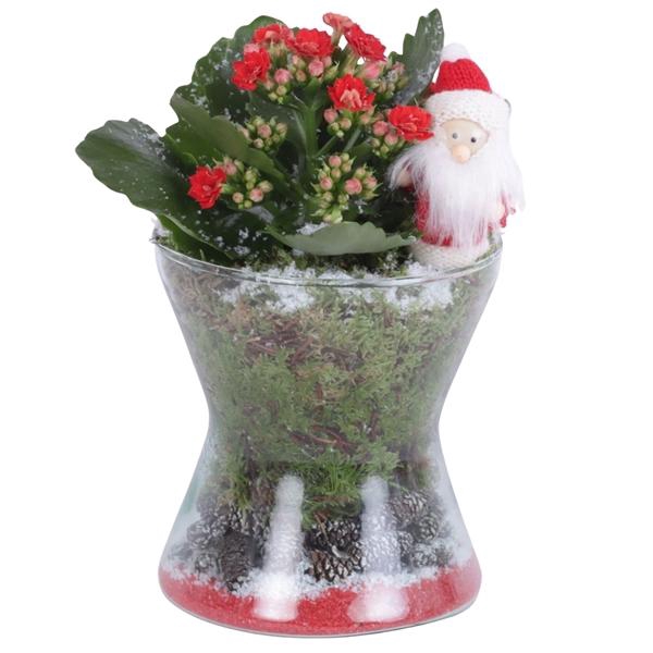 <h4>Christmas Arr. Indoor Glass Hourglass Ø13cm 1PP</h4>