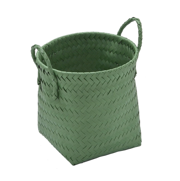 <h4>CESTA DECORATIVA REDONDA M VERDE 636-063</h4>