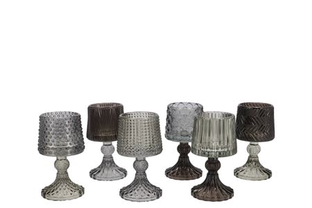 <h4>Bicolore Black Structure T-light Ass 8x15cm Nm</h4>
